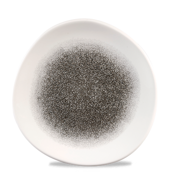 Raku Quartz Black Organic Plate 21cm